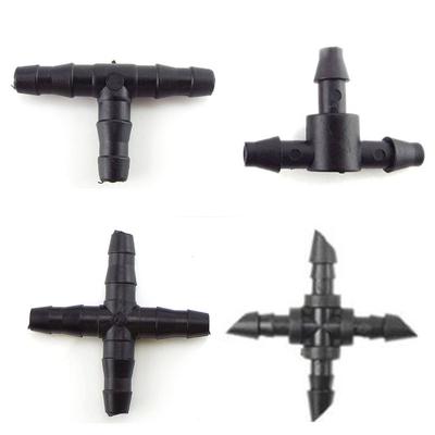 50 pezzi 1/4" Connettore a T per acqua Splitter 4/7 mm Tubo flessibile per irrigazione da giardino Raccordi per irrigazione a goccia Accessori