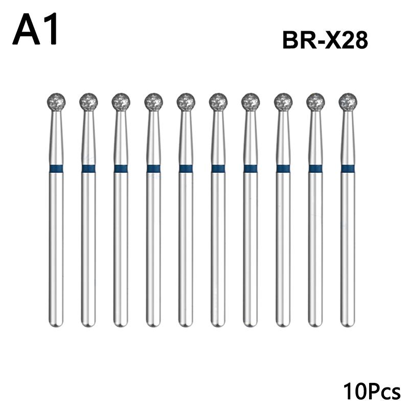 10Pcs/Box Dental Diamond Burs High Speed Handpiece 25Mm Dentist Tool Wear Resistant Lengthening Dentistry Fillings Palatal