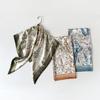 90cm Large Square Scarf Silk Scarf Headband Flower Printing Scarf Scarf Satin Square Scarf for Women