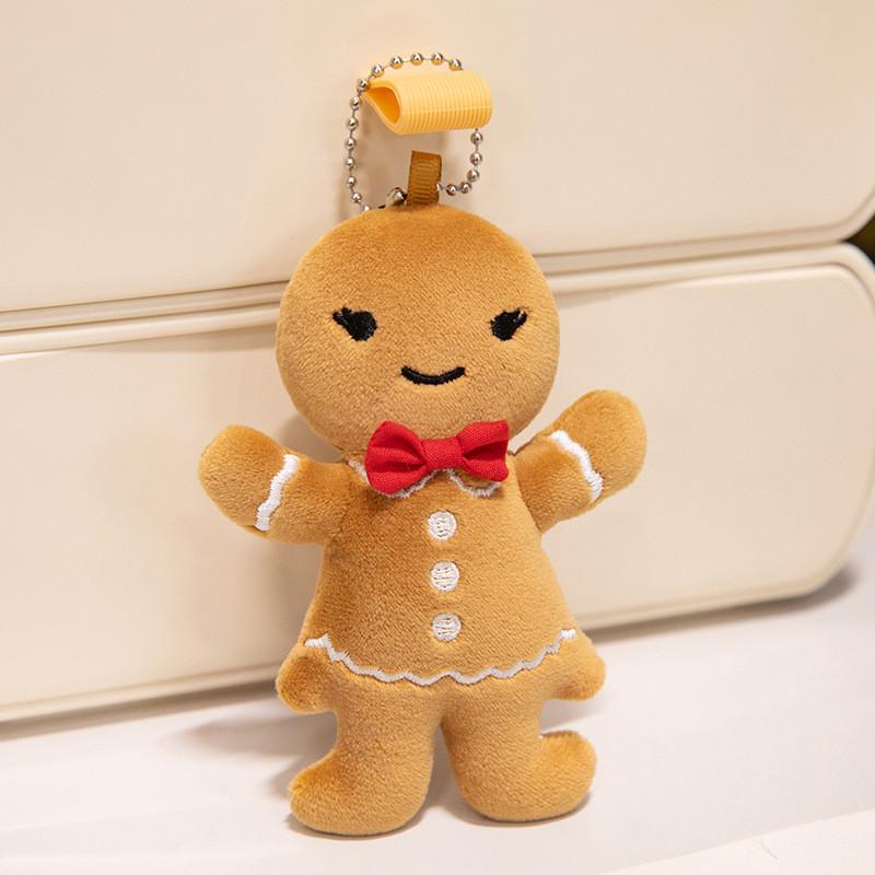 Cute Pudding Snowball Christma Series Plush Toy Cartoon Gingerbread Man Pendant