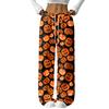 Women's Halloween Flannel Pajama Pants Straight Leg Holiday Loungewear Sleepwear