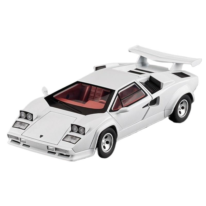 Simulation 1/24 Lambo Countach LP500S Super Sports Car Model Children's Diecast Toy Vehicle Sound and Light Miniature Voiture