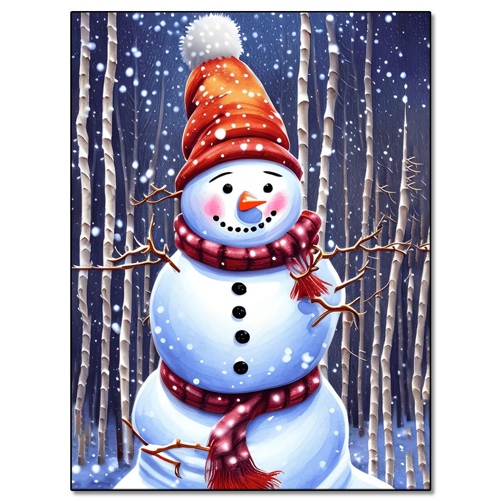 Snowman Diamond Painting Winter Snow Scenery Diamond Mosaic Embroidery Full Square/Round 2024 New Series DIY Home