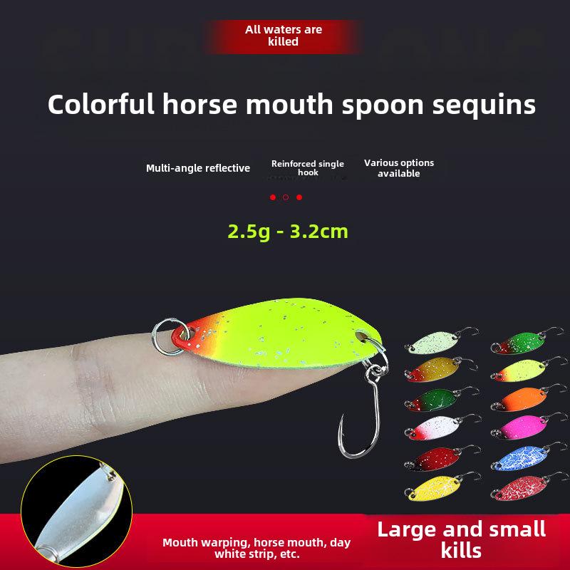 

White Stripe Long-Distance Cast Perch Lure with Sequins
