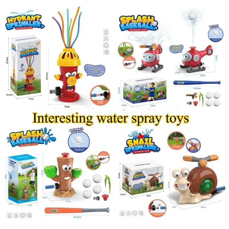 Children Water Pipe Squirt Toys Cartoon Cute Cactus Outdoors Lawn Garden Water Sprinkler Bathroom Interesting Water Play Toys