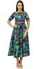 Bimba Women's Cotton Cold-Shoulder Long Dress With Pom Pom Chic Trendy