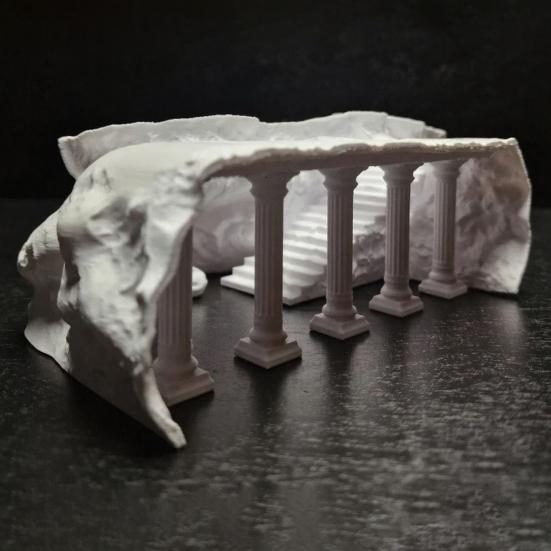 Aquariumhöhle Tunnel Römische Säule unter Kies Tunnel Aquarium Versteck Kleinfisch- und Garnelenversteck mit Sichtfenstern für Betta, Garnelen, Corydoras