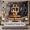Custom Name Text Tapestry Rammstein Personalized Polyester Wall Tapestry For Bedroom And Room