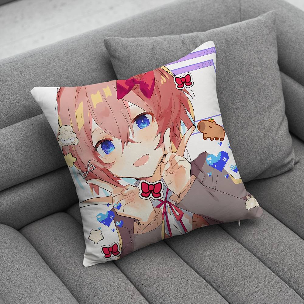 Cute SSayorisS DDLC Creative patterned pillowcases for interior decoration office living room home