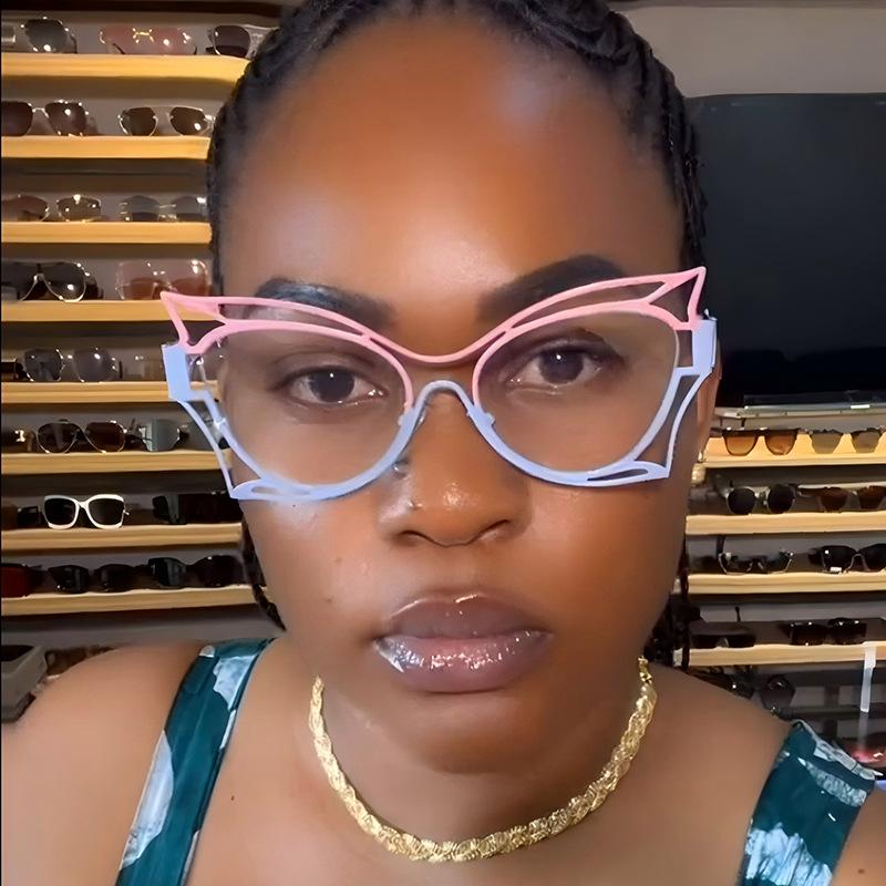 

Ladies glasses, personalized fashion color matching metal butterfly glasses frame