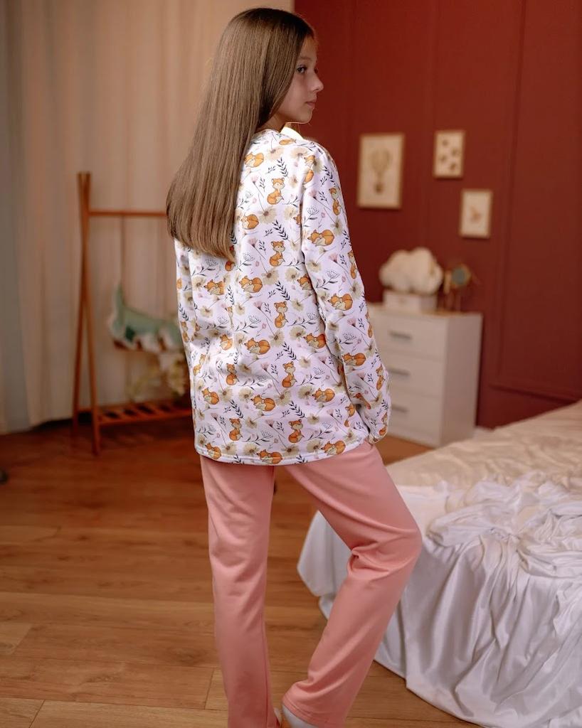 Girls’ Winter Pajama Set – Warm Brushed Knit & Relaxed Fit, Winter, 6076-024-2 HC