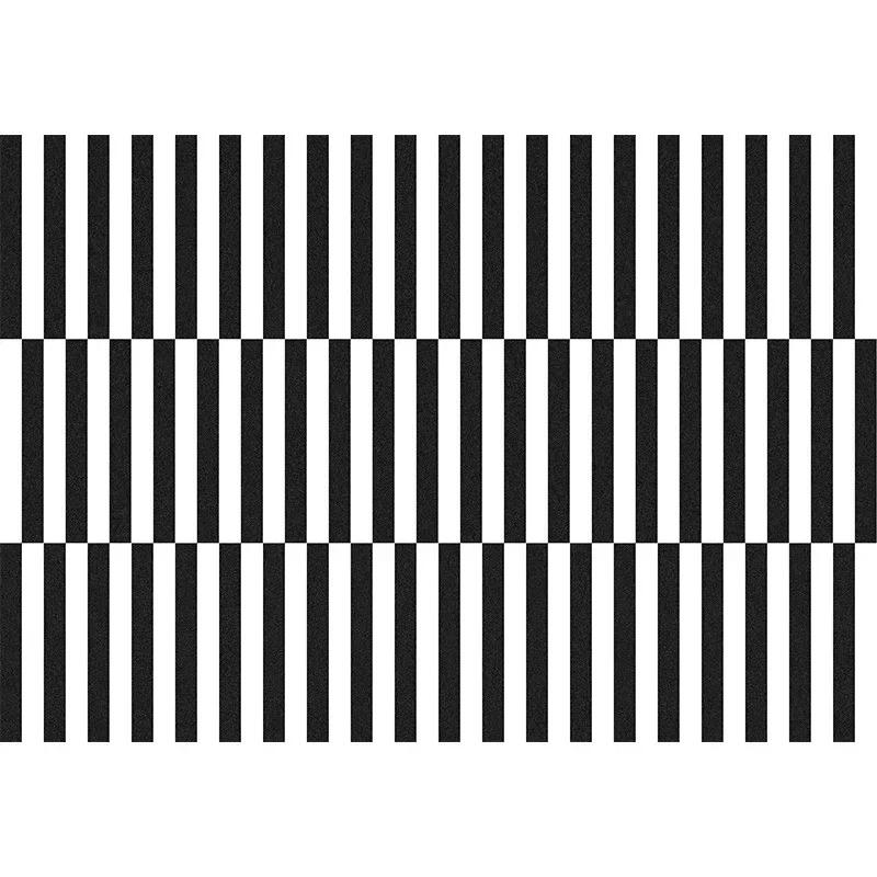 Light Luxury Rugs for Bedroom Black White Plaid Living Room Decoration Carpet Fluffy Soft Study Rug Home Thicken Plush Floor Mat