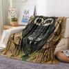Vintage Owls  Print Flannel Blanket, High Quality Comfortable for All Seasons, Home Decor, Warmth and Comfort