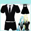 Prachtige Anime Land Of The Lustrous Phosphophyllite Kostuumset In Elegante Zwarte Pak