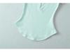 Damen Einfarbiges Slim-Fit T-Shirt mit Herzausschnitt & Gebogenem Saum