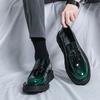 Scarpe di lusso in pelle di alta gamma, senso di alta gamma nel Regno Unito, casual rialzate con suola spessa lucida