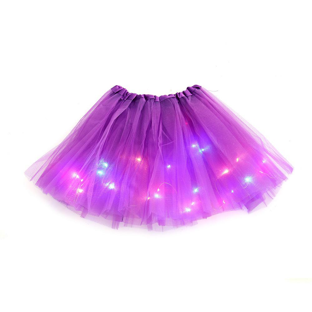 European & American Adult LED Luminous Tutu Skirt - Light-Up Mesh Half-Body Design