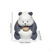 Tea Pet Panda Statue Miniature Bookshelf Desk Animal Figurine Trays Accessories for Table