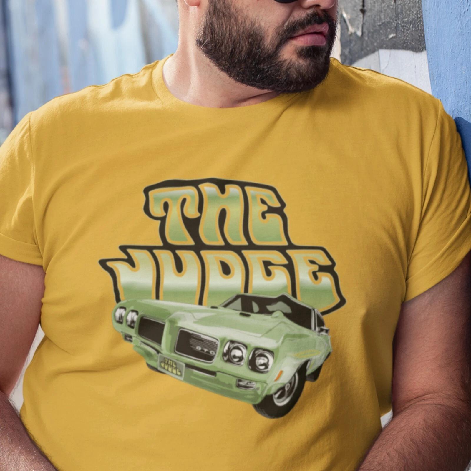 Classic car shirt featuring green 70 Pontiac GTO Judge - 1970 muscle car S
