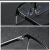 2PCS Metal Half Frame Myopia Glasses Square Myopia Glasses Men Women Anti Blue Light Myopia Eyewear Glasses Diopter 1.0 To 4.0