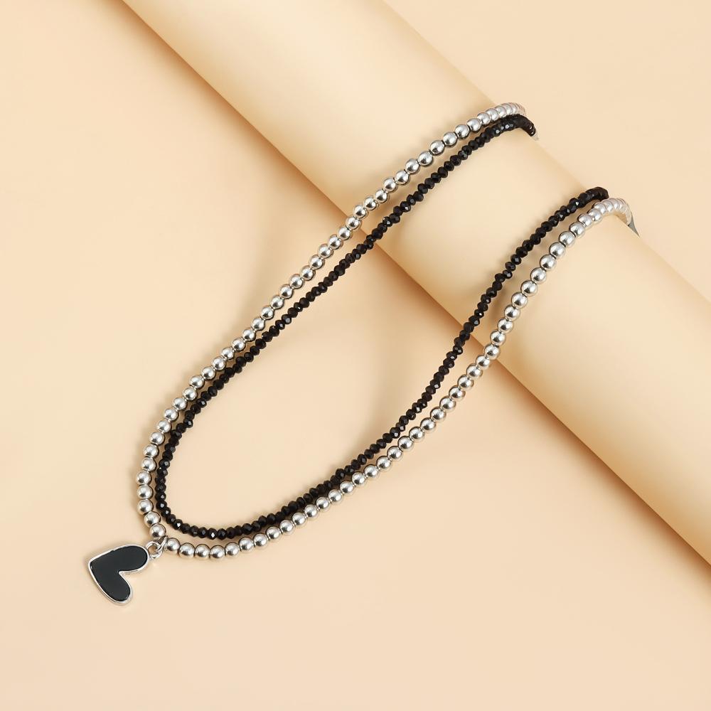 Y2k Necklace Adjustable Heart Pendant Necklace Collarbone Chain Fashionable Light Luxury Jewelry For Daily Wear Evening Events