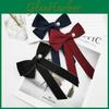Womens Blue Polyester Bow Tie With Button Or Tie Closure For School Uniforms And Office Wear