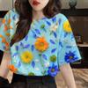 Camiseta 3D Printed Women's T-shirt, Korean Clothing, Short Sleeved Shirt