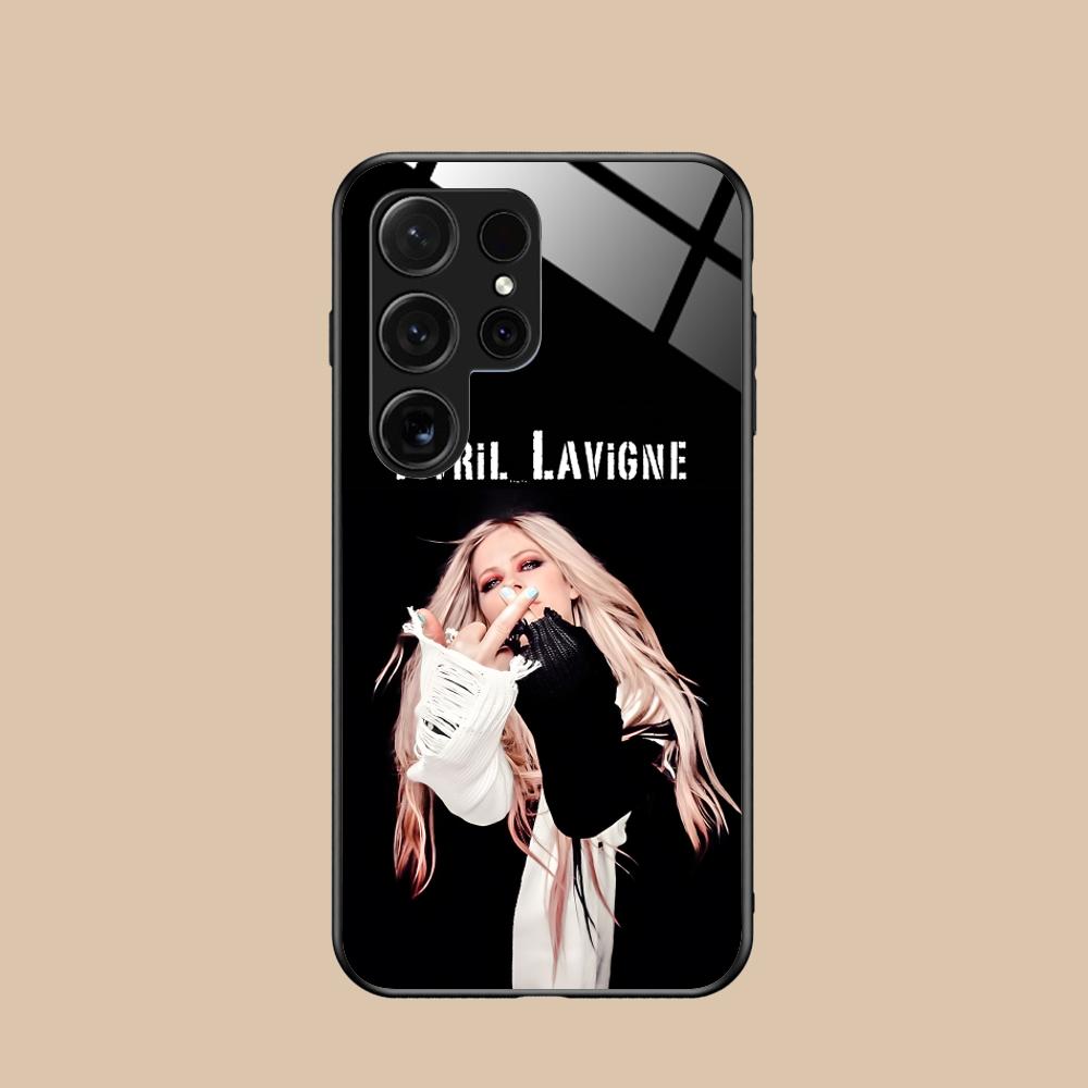 Avril Lavigne Glass Mobile Phone Case for Samsung Galaxy A56 55 54 53 52 51 36 35 34 23 16 15 5G Colorful Cover