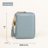 Card bag women's multi-card position wallet leather anti-theft RFID card holder zipper credit driver's license holder