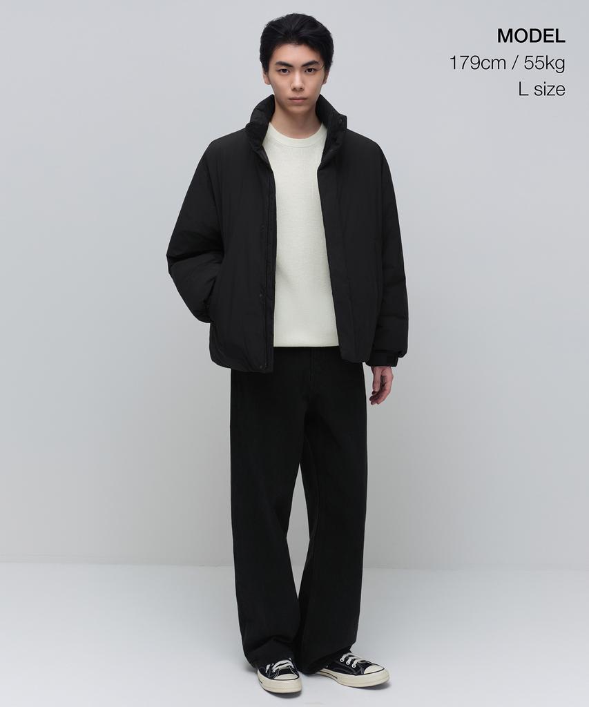 Musinsa Standard Daily Puffer Minimal Short Padded Jacket [Black]