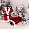 Red Wine Christmas Dining Table Set with Fashion Christmas Wine Bottle Covers Decoration