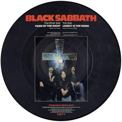 7-tums Skiva BLACK SABBATH - Turn Up The Night SABP6 Vertigo 1982 UK Rock Använd
