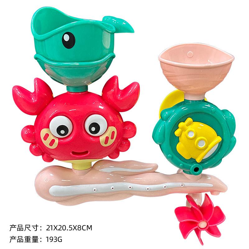 

Baby Bath Toy Wall Sunction Cup Track Water Games Children Bathroom Monkey Caterpilla Bath Shower Toy for Boys Girls Kids Gifts красный