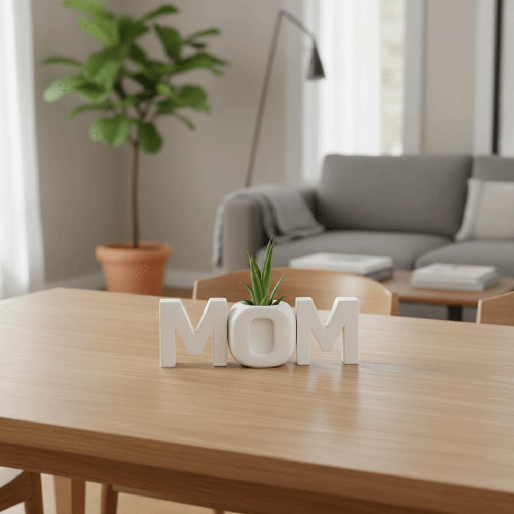 MOM Mom Letter Ornament Mom Flowerpot Shape Car Interior Ornament  Mother's Day Gifts