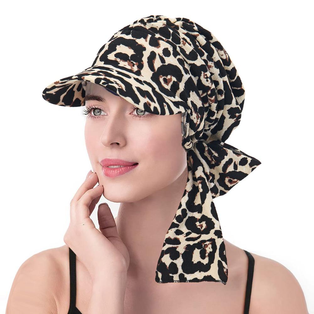 Print Women Hijab Caps Wrap Hair Ladies Headscarf Hat Fashion Turban Bonnet  Hide Hair