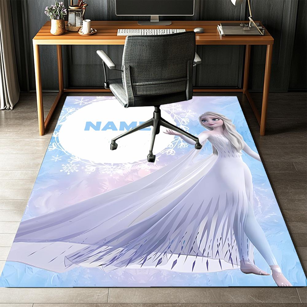 Custom Name Elsa Printed Carpet,Rug for Office Chair Living Room Bedroom Kitchen Room Decor Gifts.