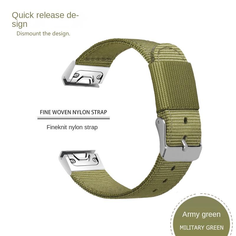26 22 20MM Nylon Quick Release Watchband For Garmin Fenix 7X 7 6 6X Pro 5 5X/5XPlus 3 HR  Watch Canvas Strap Wrist Band Bracelet