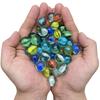 50PCS 14mm Colorful Glass Marbles Toy Kids Marble Balls Run Game Solitaire Toy Accs Vase Filler&Fish Tank Home Toys Gift