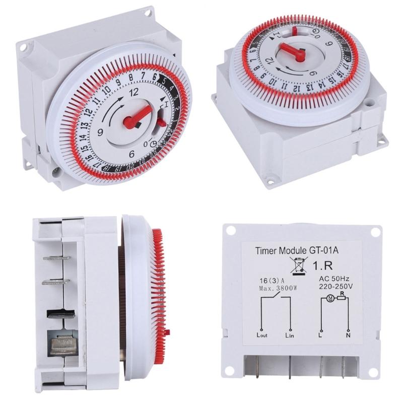 Mechanical Timer Switches Rotary Dials Timer 15 Minutes To 24 Hours Period Automatic Power Off For Home And Office