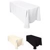 Nappe Rectangulaire - Blanc - 229x335cm - 80% Polyester - 20% Coton - Lavable en Machine