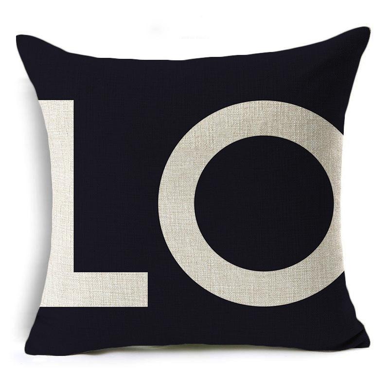 Valentine's Day Love Linen Pillowcase Wedding Red Gift Pillow Cushion Cover