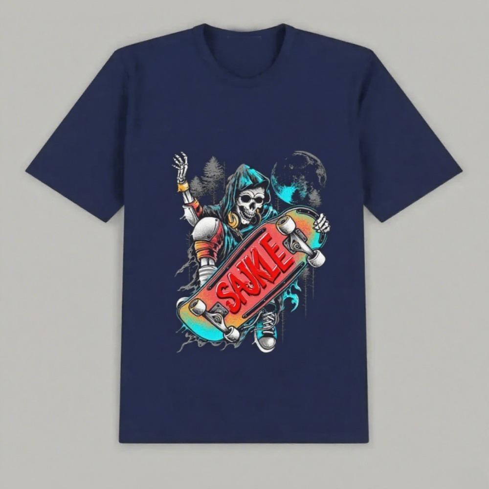 Fashion High-quality Leisure Cotton Short-sleeved and Couples Street Daily Style Best-selling Light Comfortable Printed T-shirts