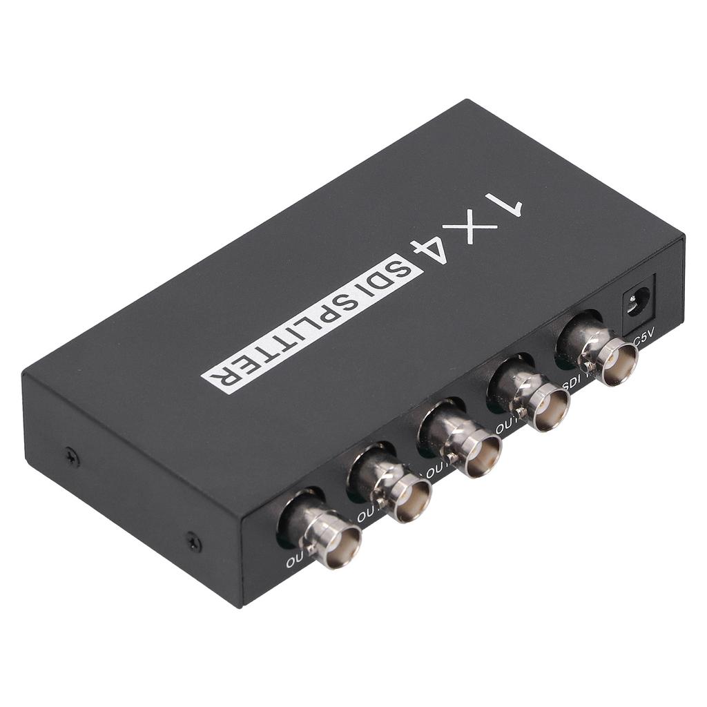 F214 SDI Splitter 1x4 1 In 4 Out Supports SDHD3GSDI Repeater Extender(Prise )