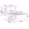 Bed Frame with Storage Space Artisan Oak 135 x 190 cm