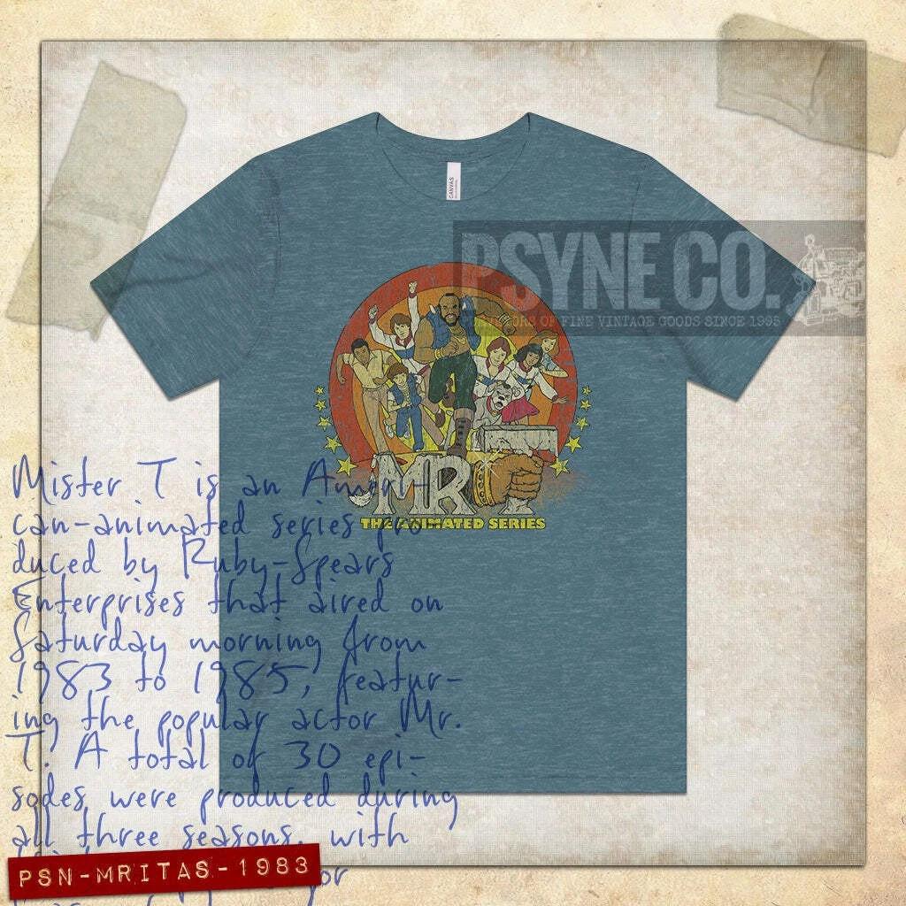 Mister T The Animated Series 1983 Vintage Men s T shirt M