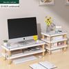 Warm White Multi-Tier Laptop Riser with Storage
