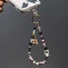 Premium Versatile Love Crystal Beaded Pendant Mobile Phone Chain Ballet Shoes Pendant Bag Keychain Wrist Rope Pendant