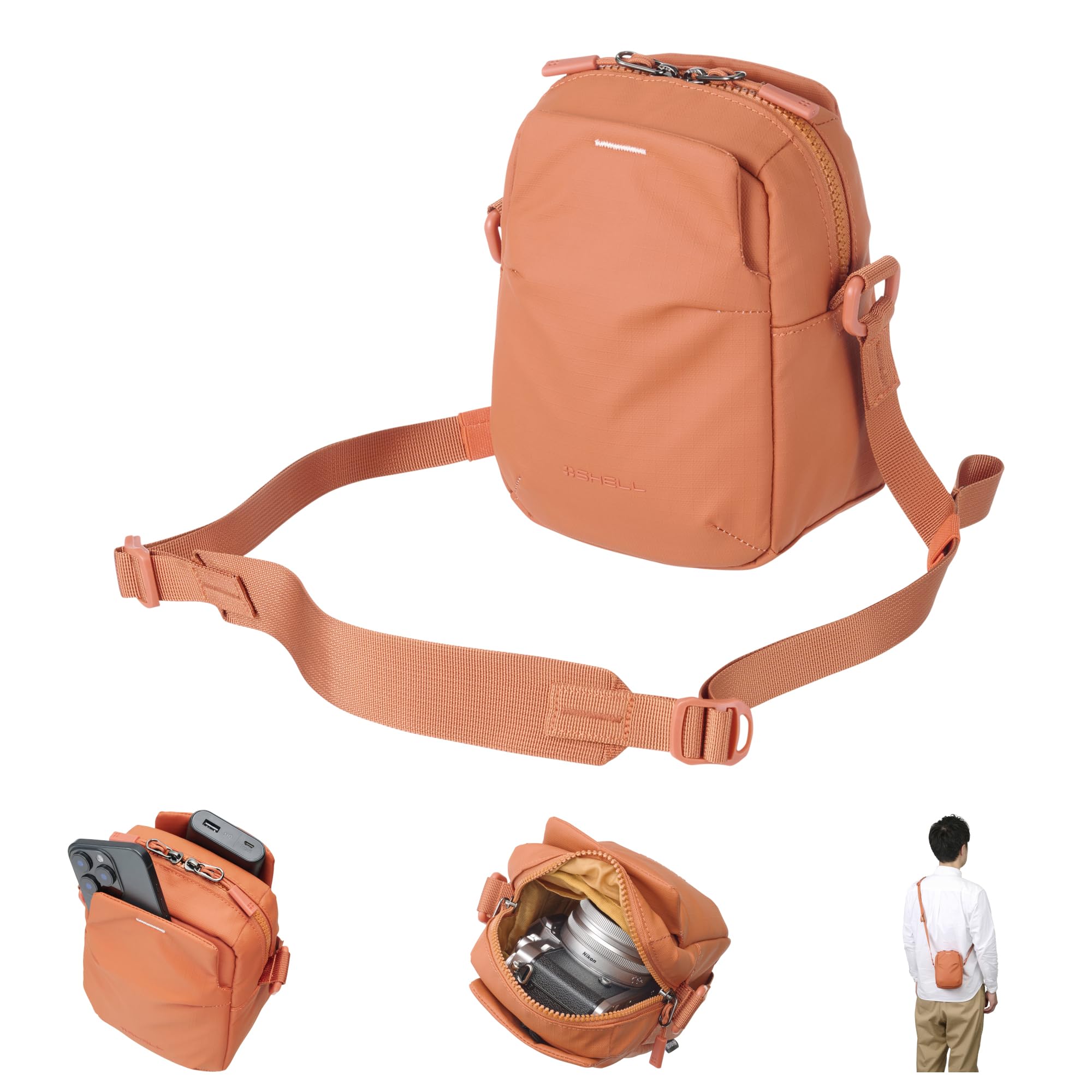

Hakuba PlusShell Stream Camera Bag Shoulder Pouch AZ Orange Water-Resistant Lightweight Everyday Use AMZSP-STSPOR 4977187005943