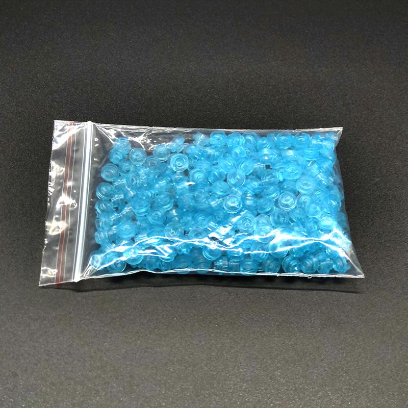 Compatible With LEGO 6141 Plate 1x1 Round Bricks Toys DIY Parts Moc Transparent Blue Building Blocks 4073 Ocean Seawater House