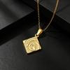 Atoztide Fashion Rose Angle Pendant Necklace for Women Stainless Steel Jewelry Elegant Gold Color Choker Chain Birthday Gift